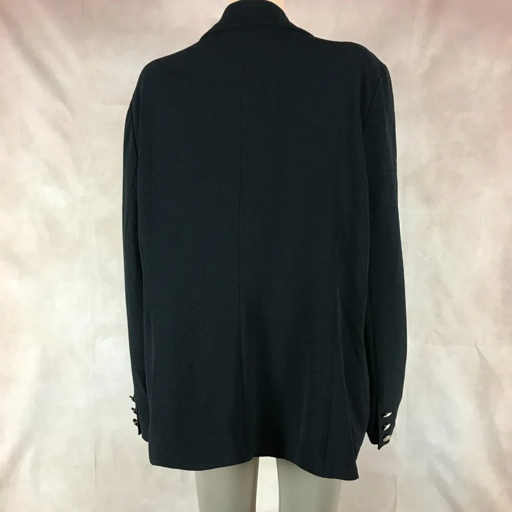 Estelle Plus Size Black Double-Breasted Blazer 2X/20W